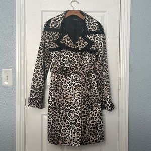 Bebe Leopard 🐆 Print Trench Coat 🧥